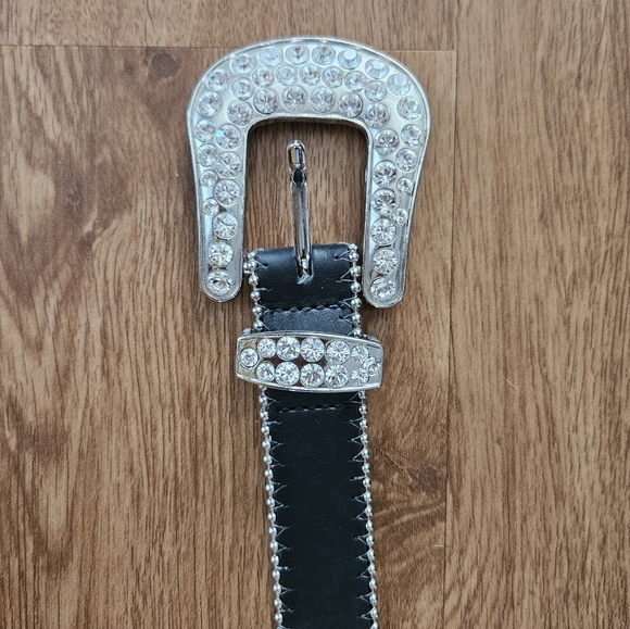 Christine Alexender Black Crystal-Studded Women's Belt - Fashion Accent - Picture 5 of 7